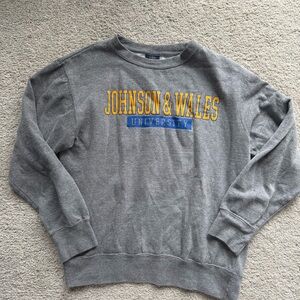 MV Sport Gray Johnson & Wales University Crewneck Sweater Size S